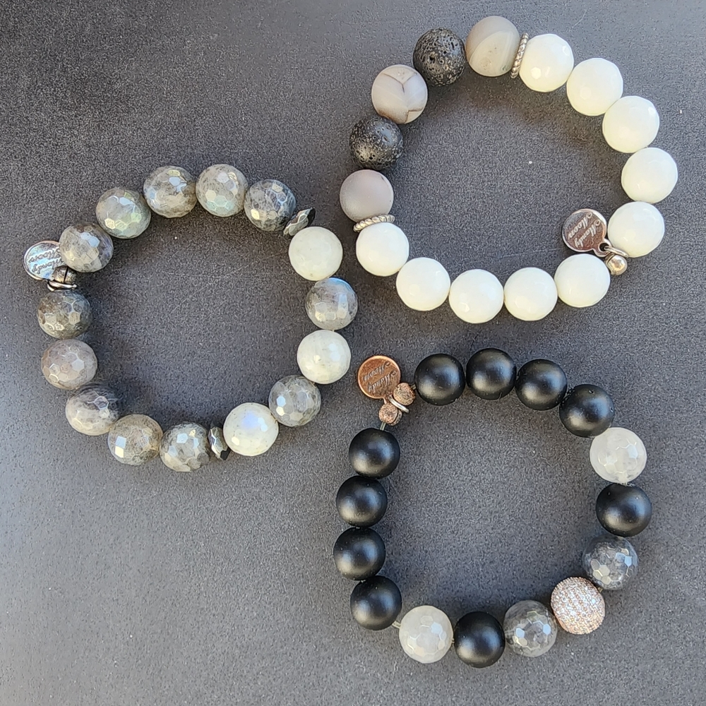 Mandy Moon quartz, crystal and stone bracelets